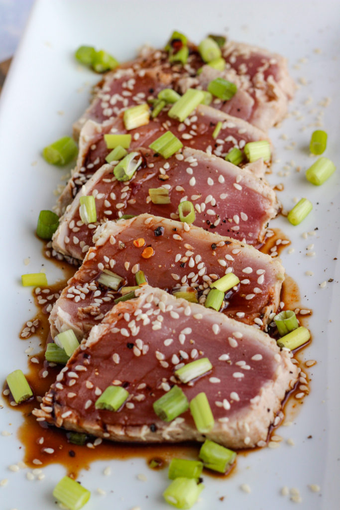 seared tuna with an asian marinade
