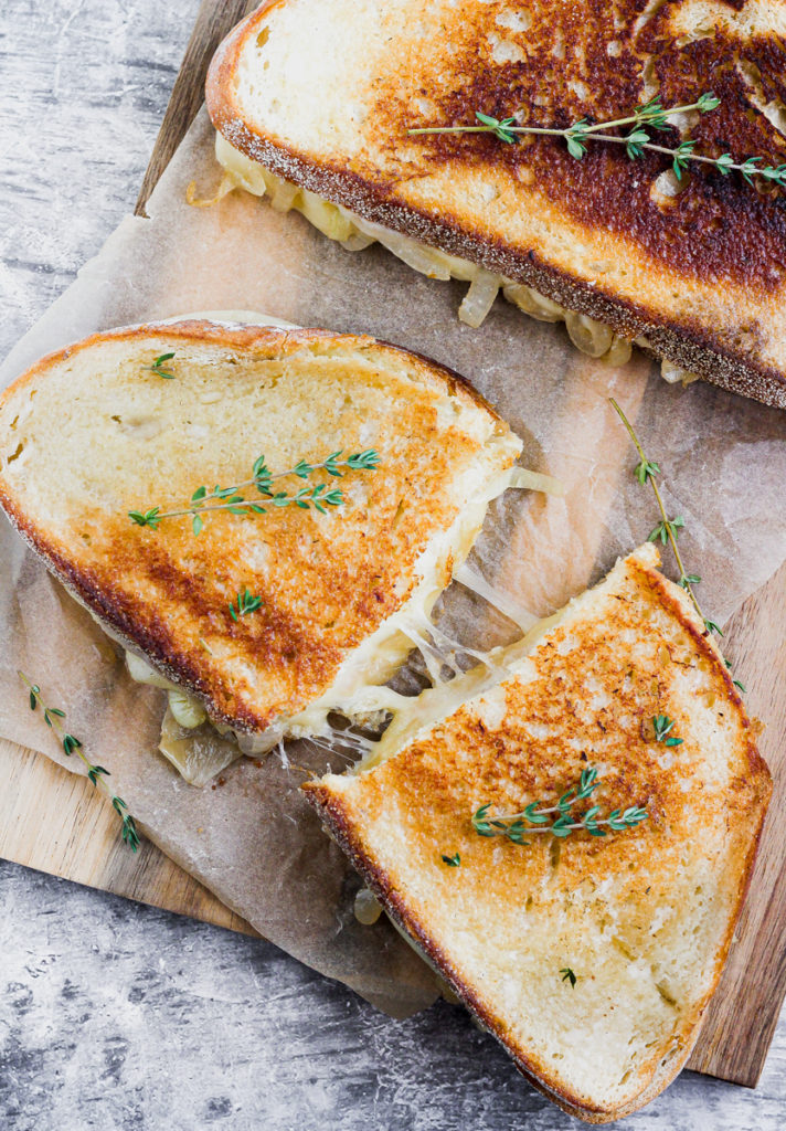 french onion provolone grilled cheese