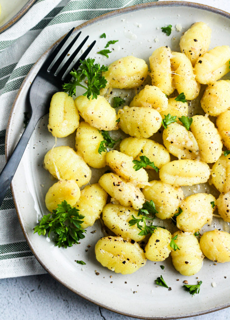 cheesy buttered gnocchi