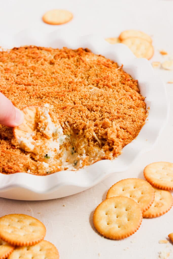jalapeno popper dip with breadcrumbs