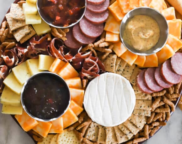 cheese, meats and crackers