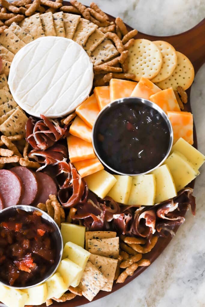 board of cheese and meat